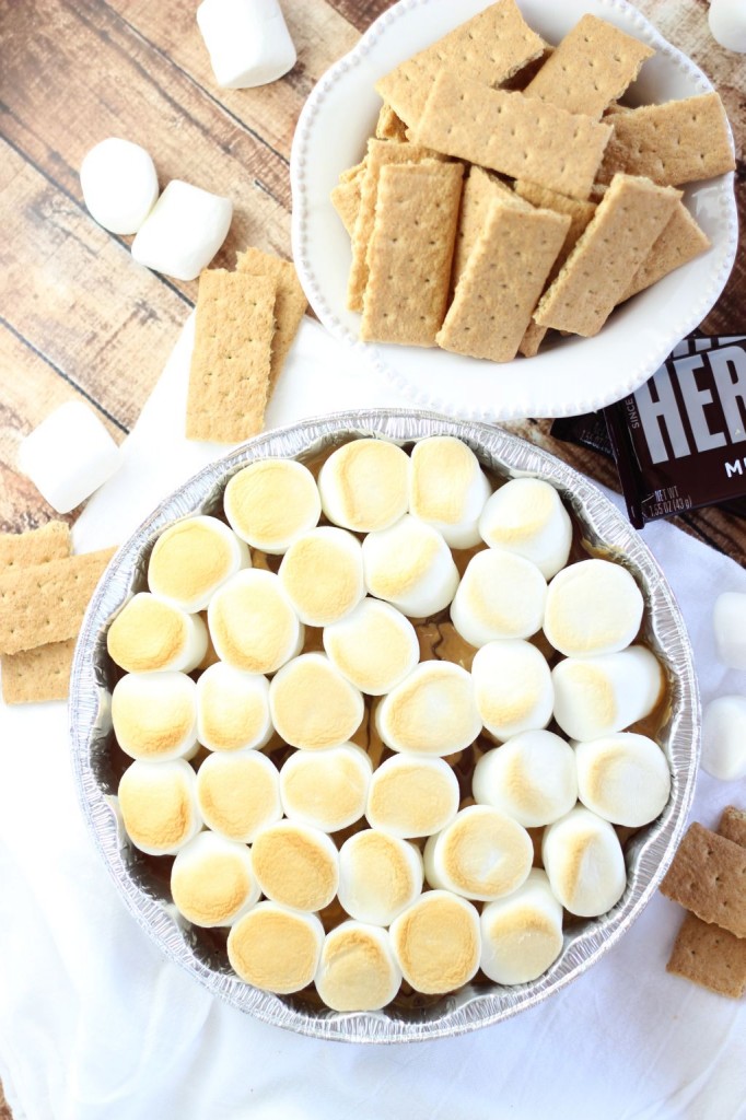 10 minute peanut butter s'mores dip 12