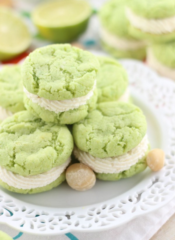 Key Lime Whoopie Pies with Macadamia Nut Buttercream