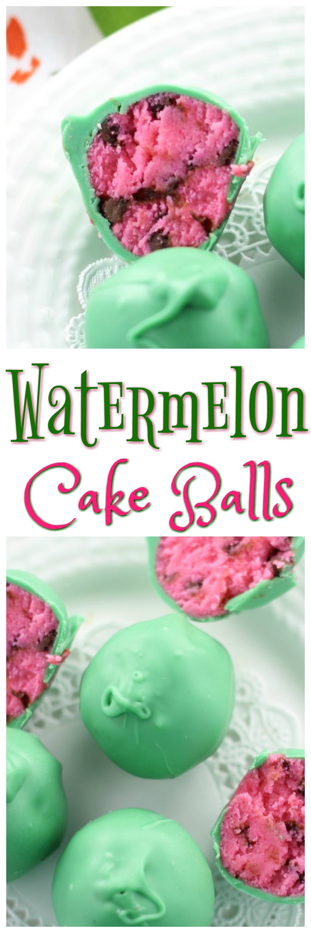 Easy Watermelon Cake Balls - The Gold Lining Girl