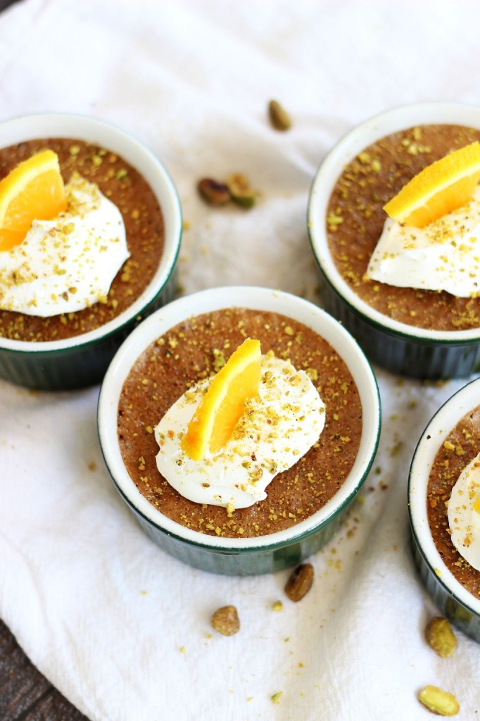 chocolate orange pistachio pots de creme 1