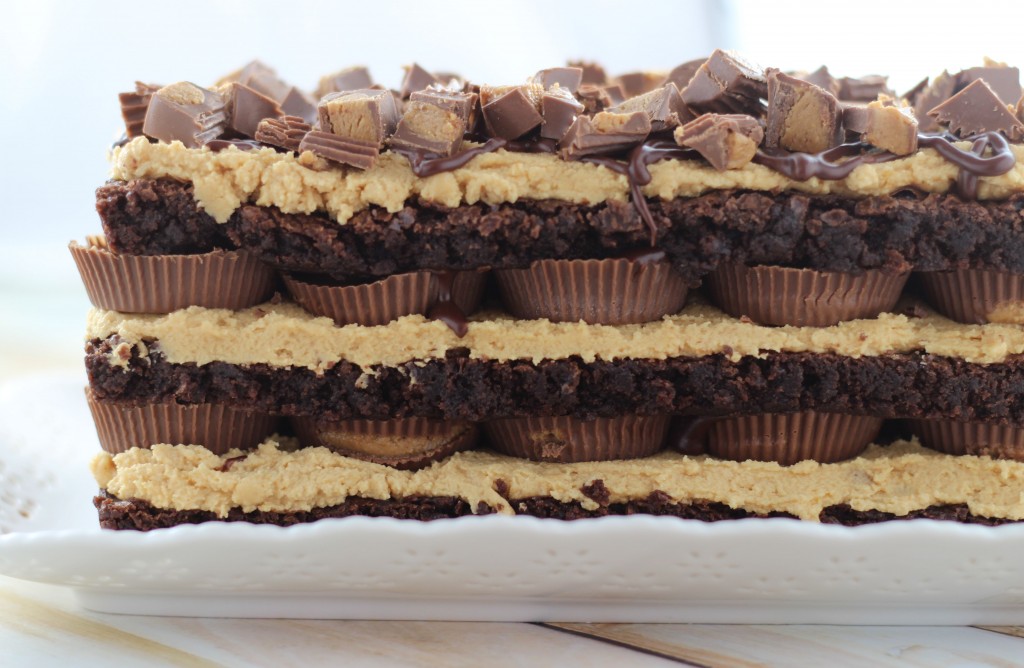 peanut butter cup brownie torte 11