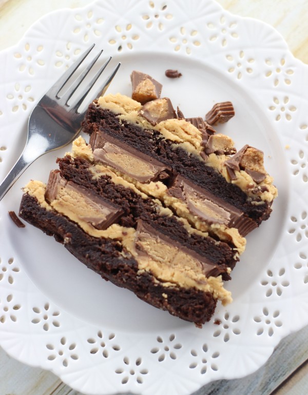 Peanut Butter Cup Brownie Cheesecake