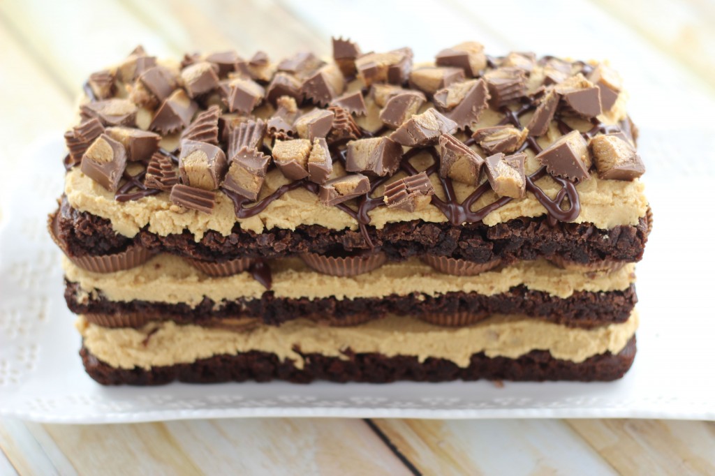 peanut butter cup brownie torte 4