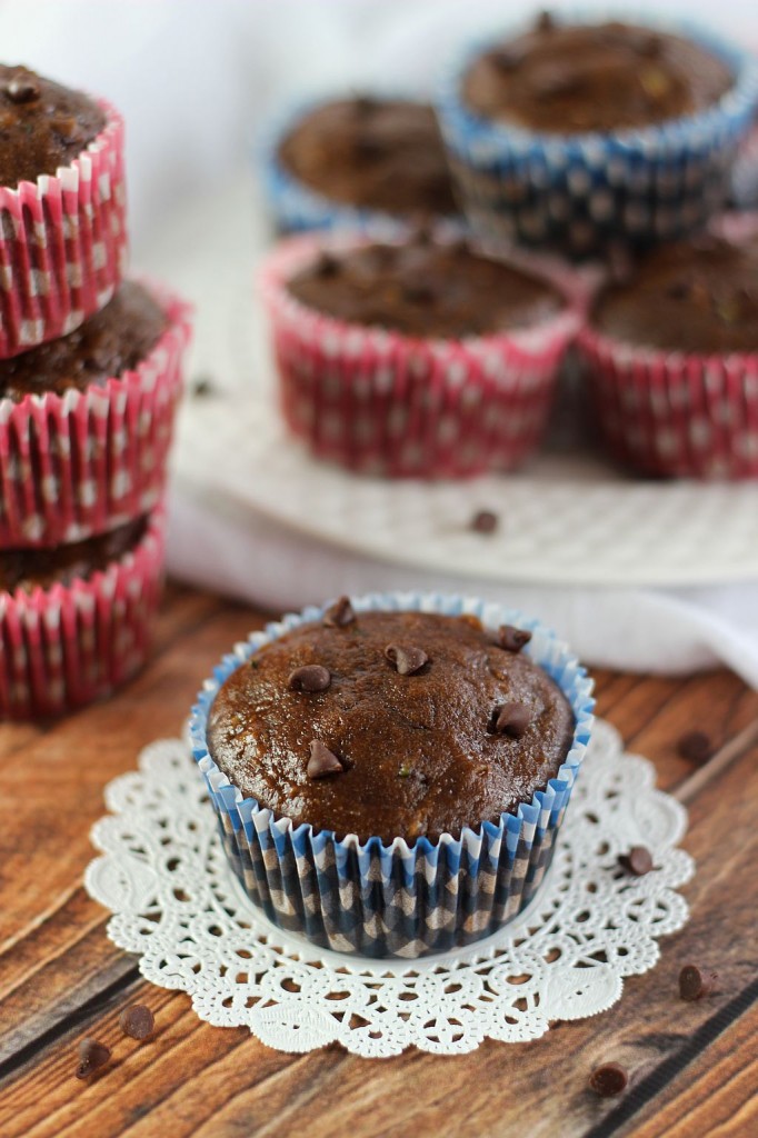 chocolate zucchini muffins 2