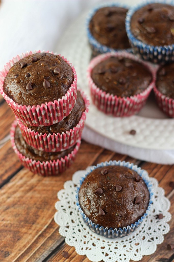 chocolate zucchini muffins 3