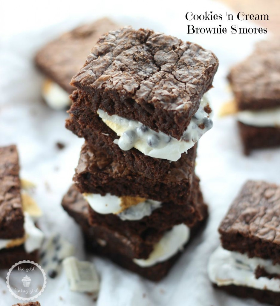 Cookies 'n Cream Brownie S'mores by The Gold Lining Girl