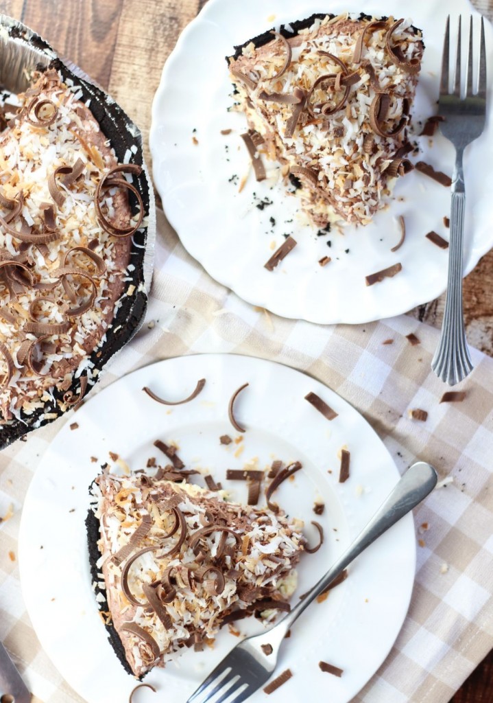 no bake chocolate coconut cream pie 16