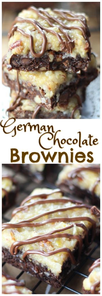 German Chocolate Brownies pin 1