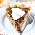 Brown Butter Bourbon Pecan Pie with Bourbon Whipped Cream