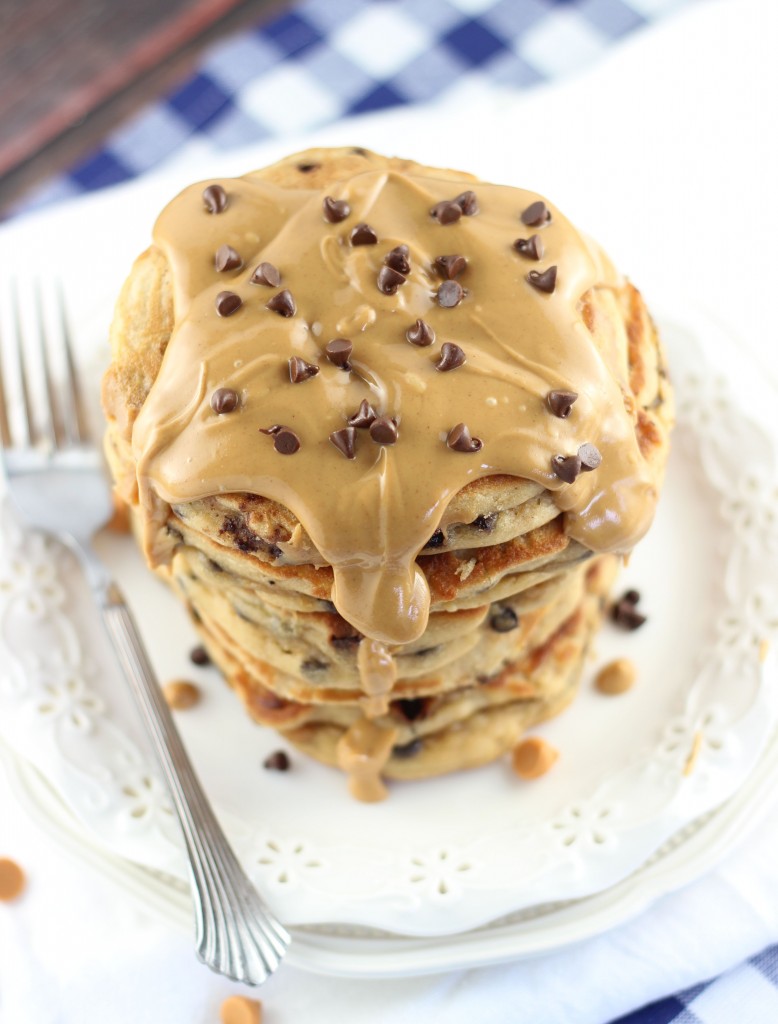 Peanut Butter Chocolate Chip Pancakes 