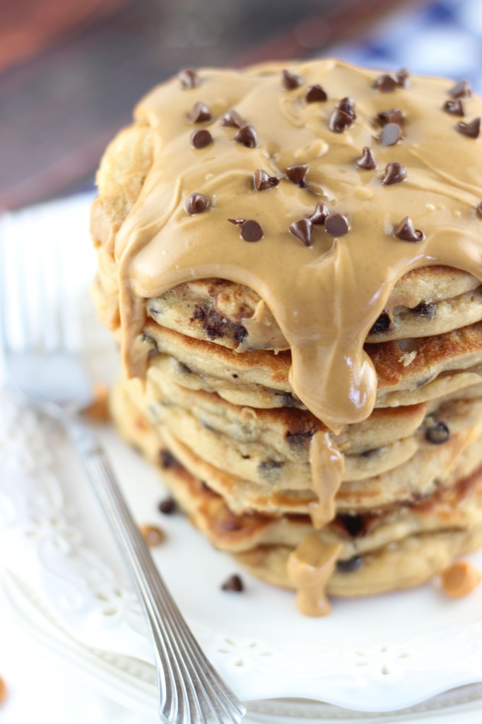 peanut butter chocolate chip pancakes 9