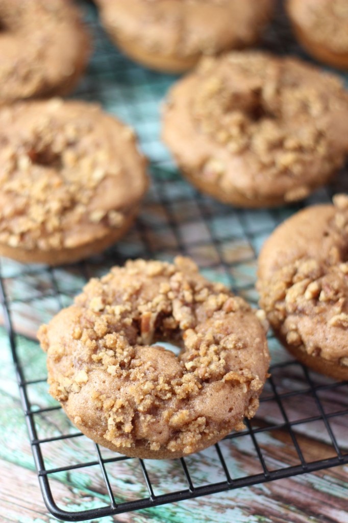 spice cake pecan streusel cake donuts with brown butter icing 11