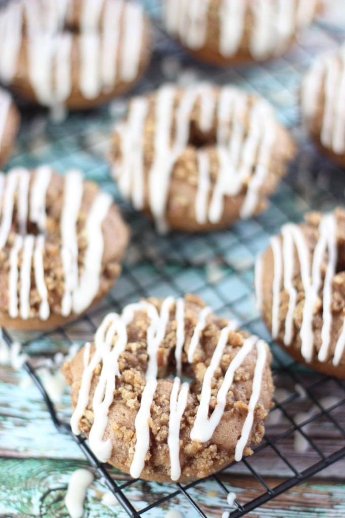 spice cake pecan streusel cake donuts with brown butter icing 12