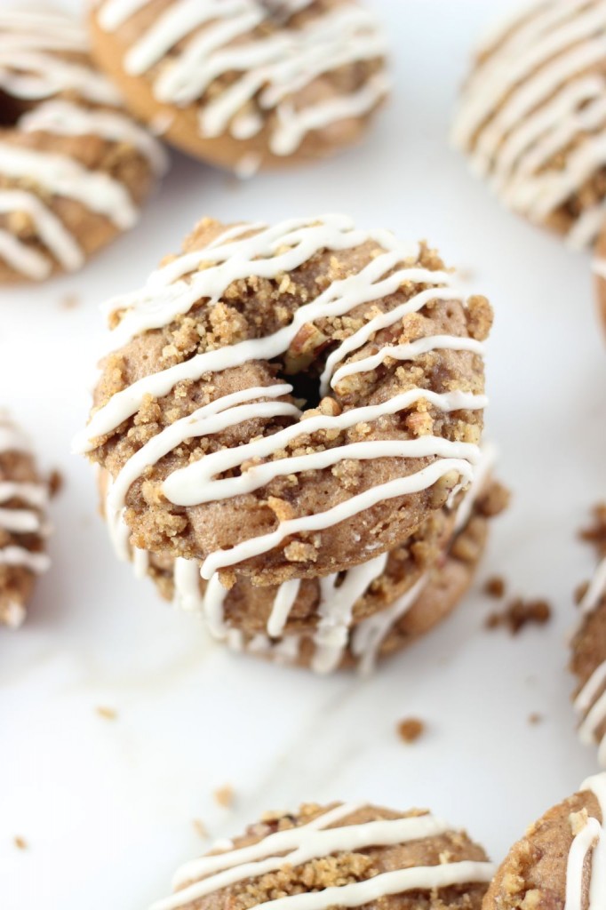 spice cake pecan streusel cake donuts with brown butter icing 22