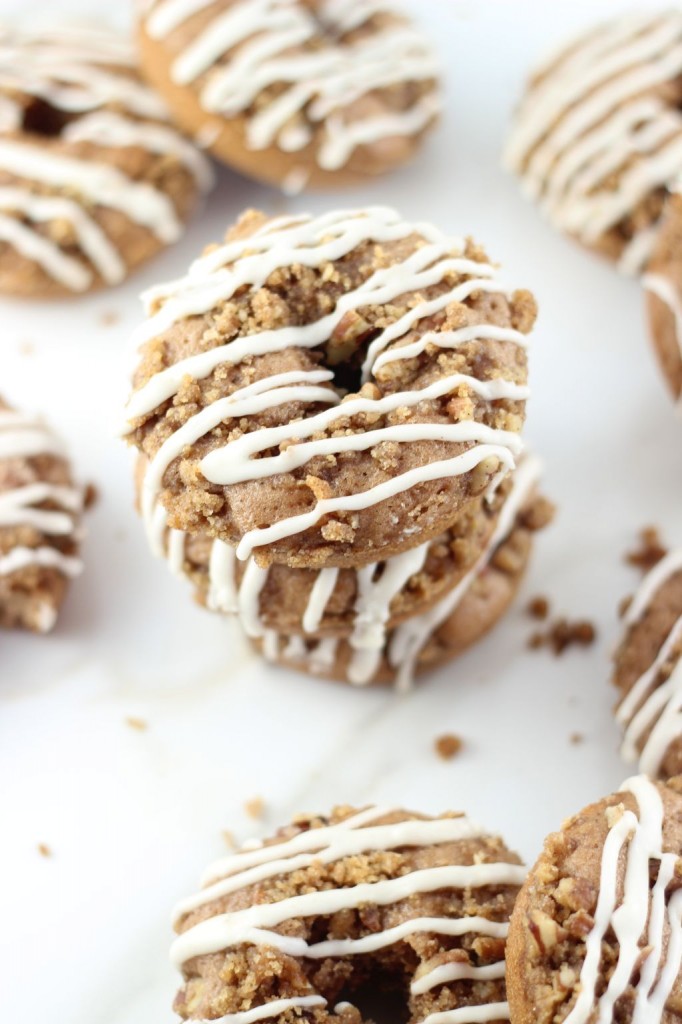 spice cake pecan streusel cake donuts with brown butter icing 23