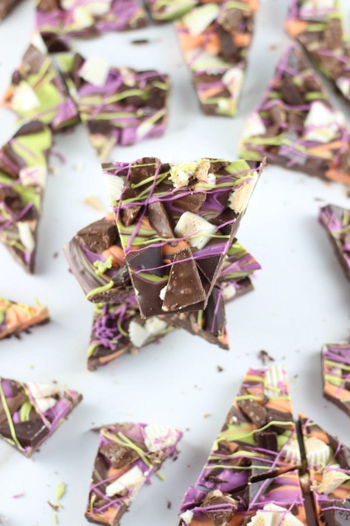 leftover halloween candy bark 27