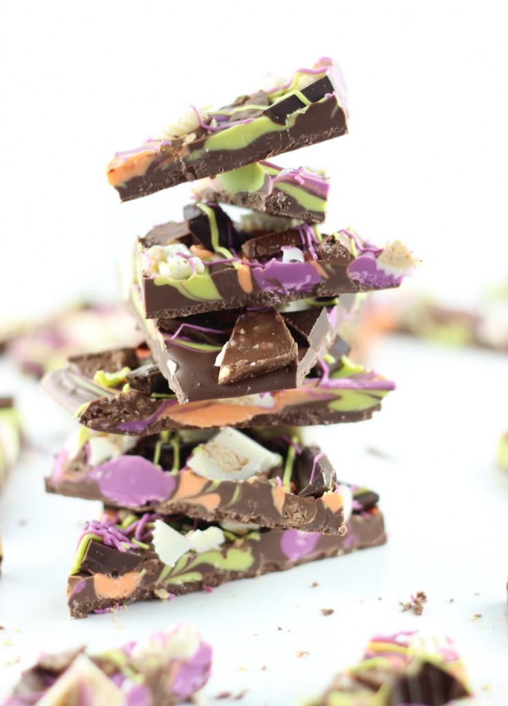 leftover halloween candy bark 37