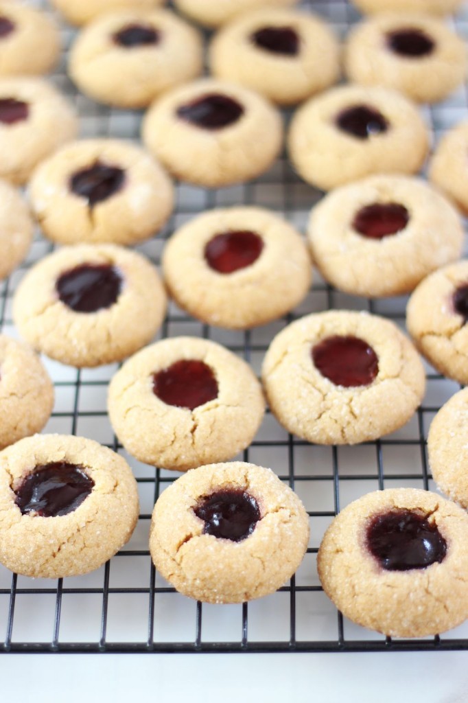 Peanut Butter and Jelly Thumbprints