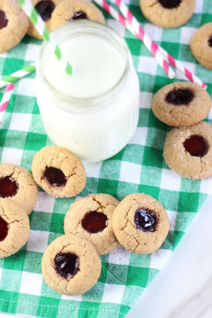 peanut butter & jelly thumbprints 16