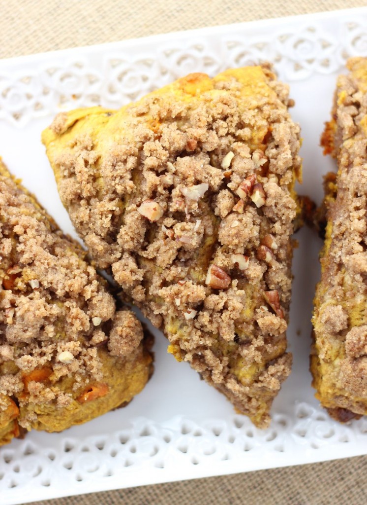 pumpkin pecan scones with brown sugar streusel 10