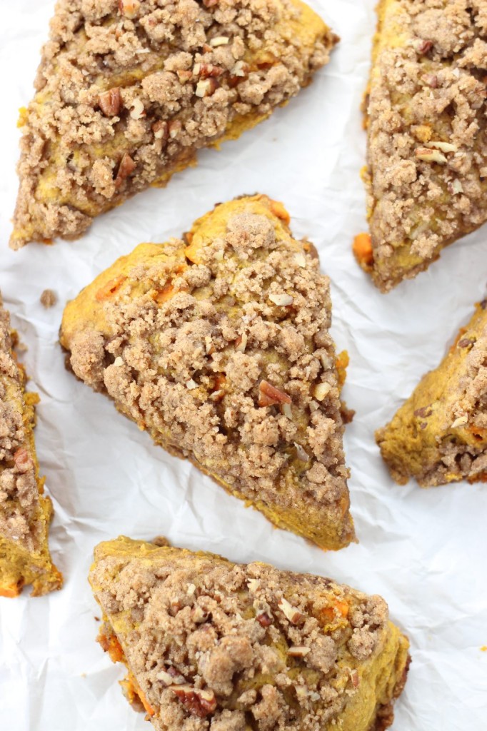 pumpkin pecan scones with brown sugar streusel 16