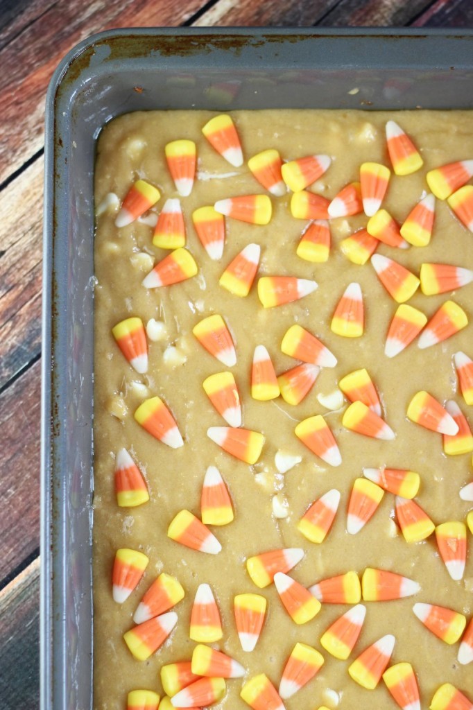 white chocolate candy corn blondies 2