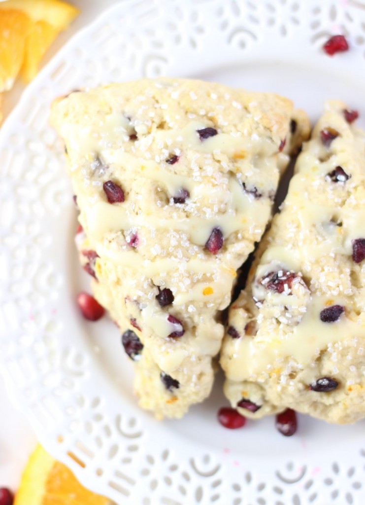 cranberry orange scones with orange glaze 11