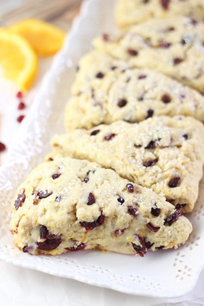 cranberry orange scones with orange glaze 19