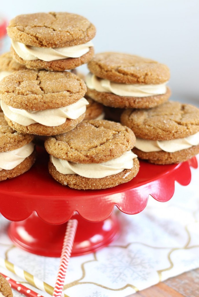 Ginger Cookie Sandwiches with Caramel Buttercream