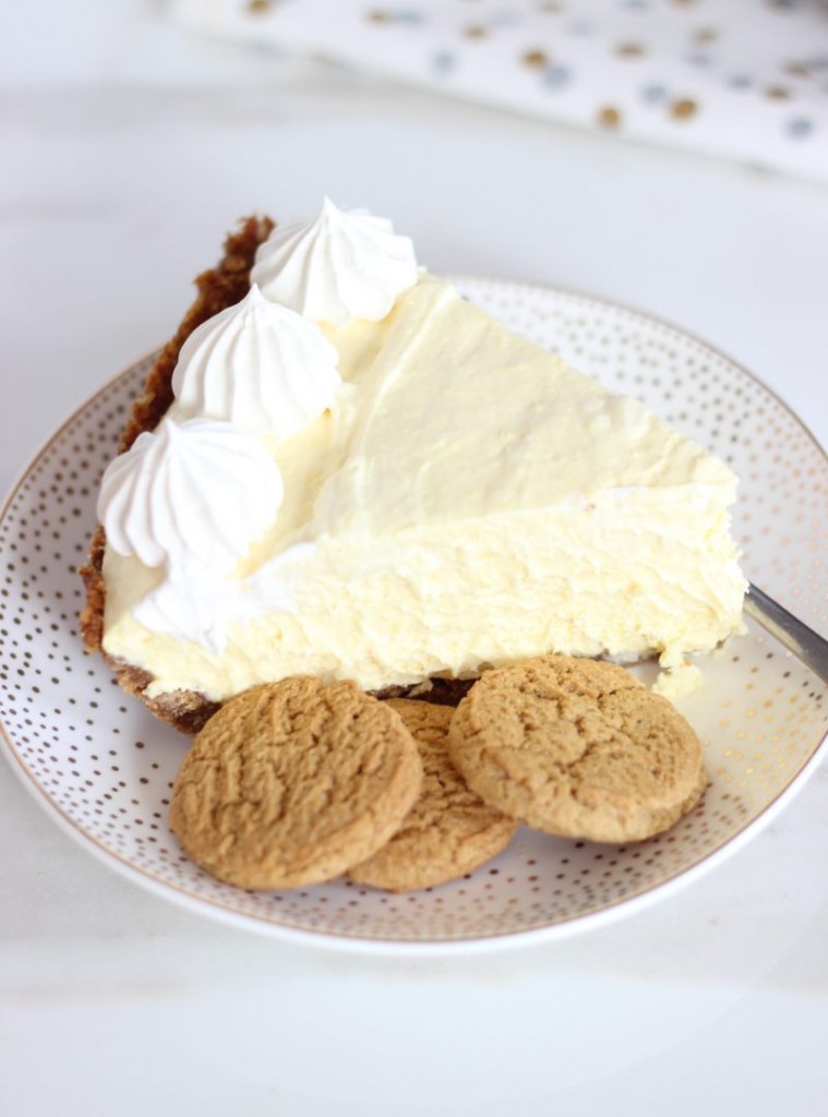 no bake eggnog cheesecake with gingersnap crust 12