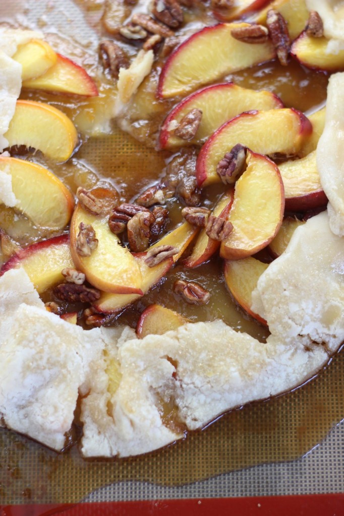 bourbon peach pecan galette