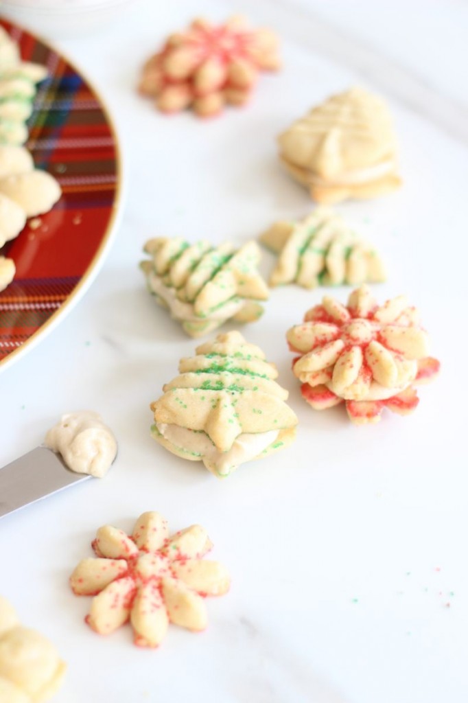 brown butter spritz cookie sandwiches 7