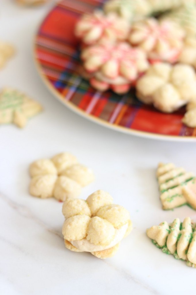 brown butter spritz cookie sandwiches 9