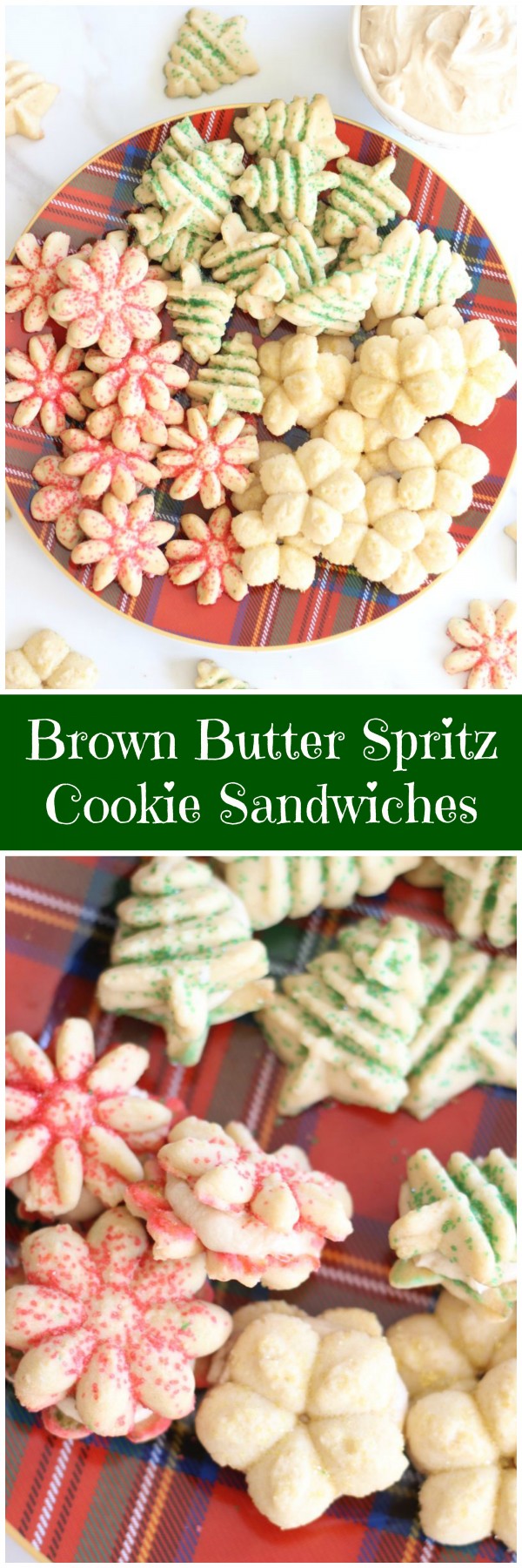 Brown Butter Spritz Cookie Sandwiches