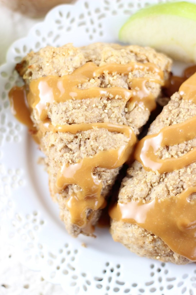 caramel apple pie scones