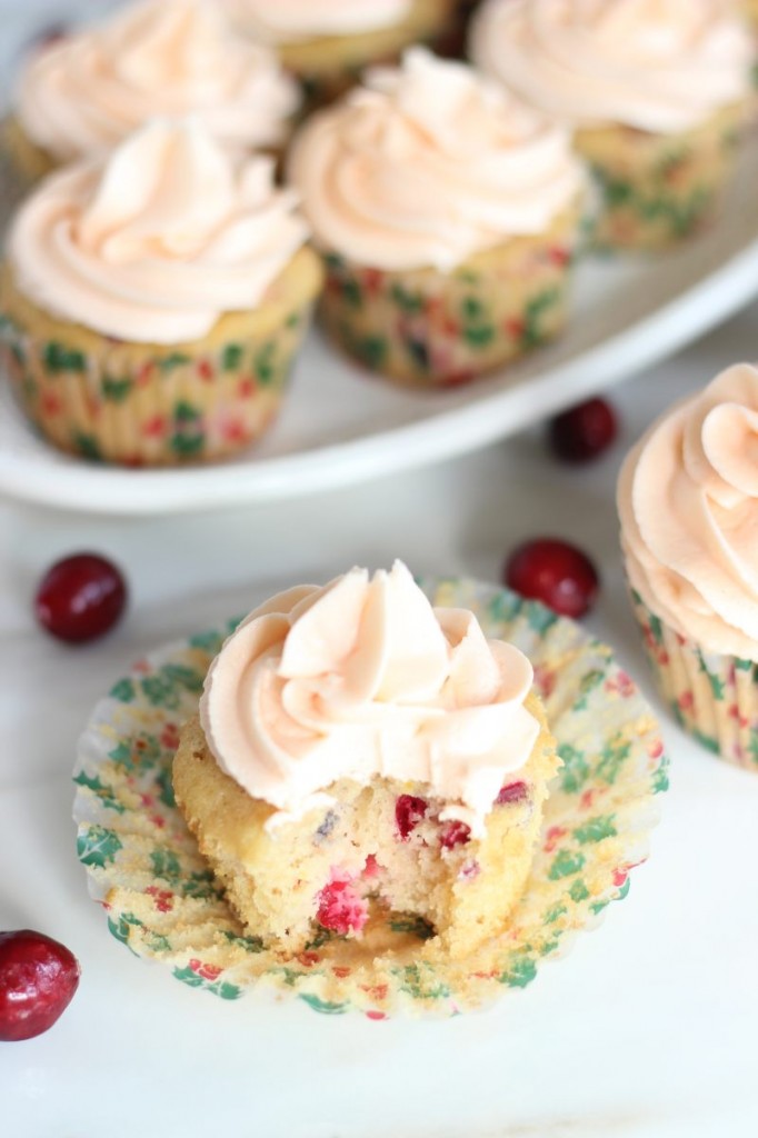 cranberry orange cupcakes with orange buttercream 13