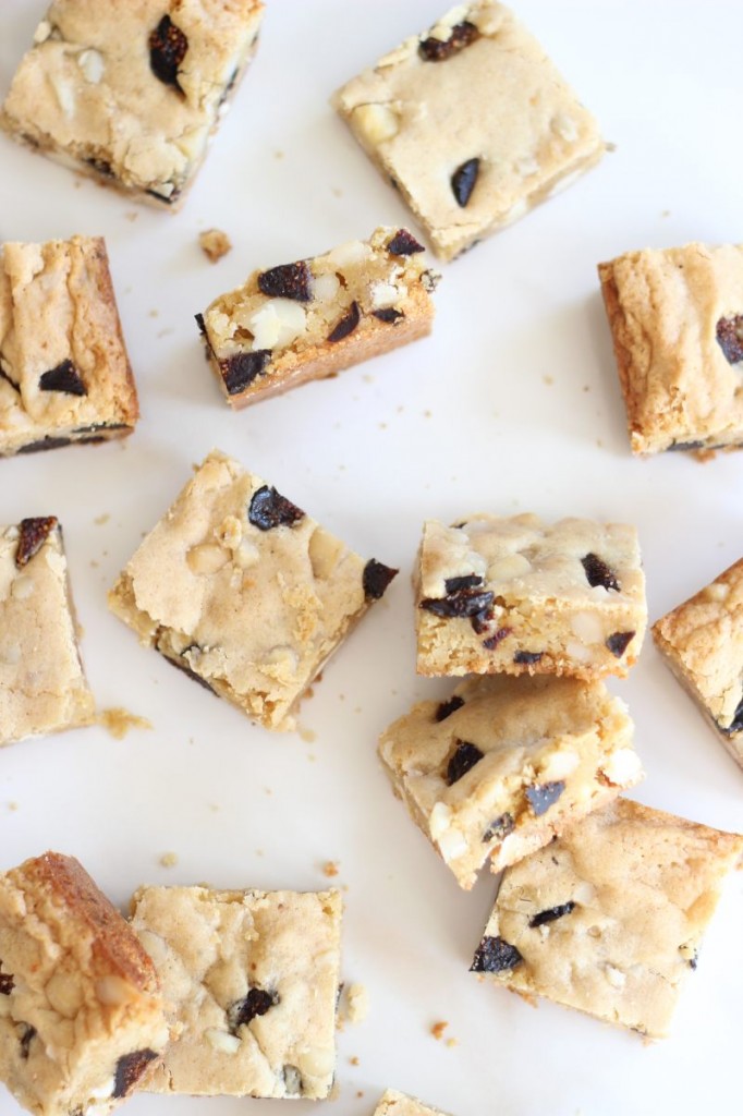 macadamia nut & fig white chocolate blondies 9