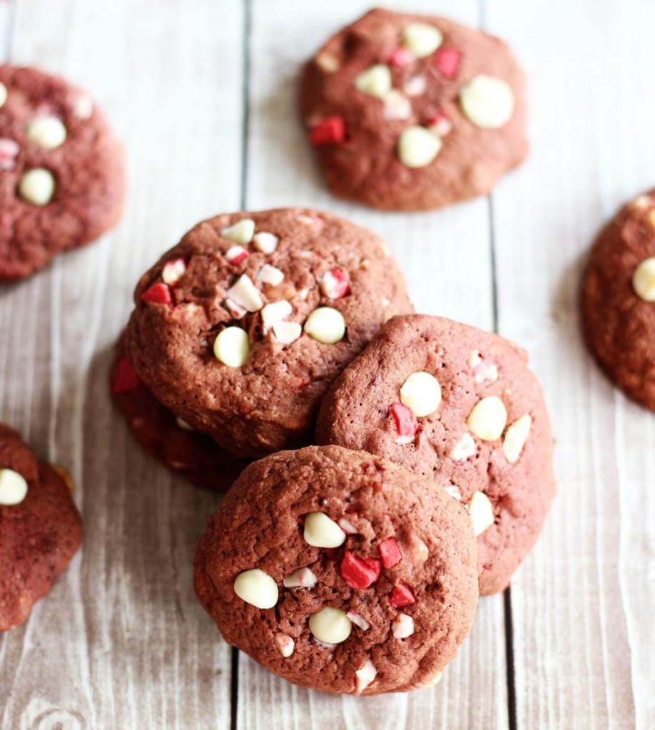 red velvet white chocolate peppermint crunch cookies 9