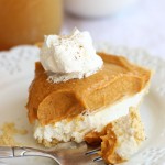 Double Layer No Bake Pumpkin Cheesecake - The Gold Lining Girl