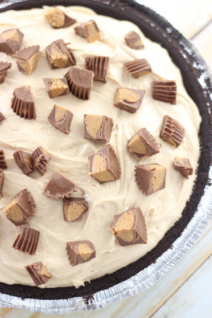 no bake peanut butter cup fudge pie 5