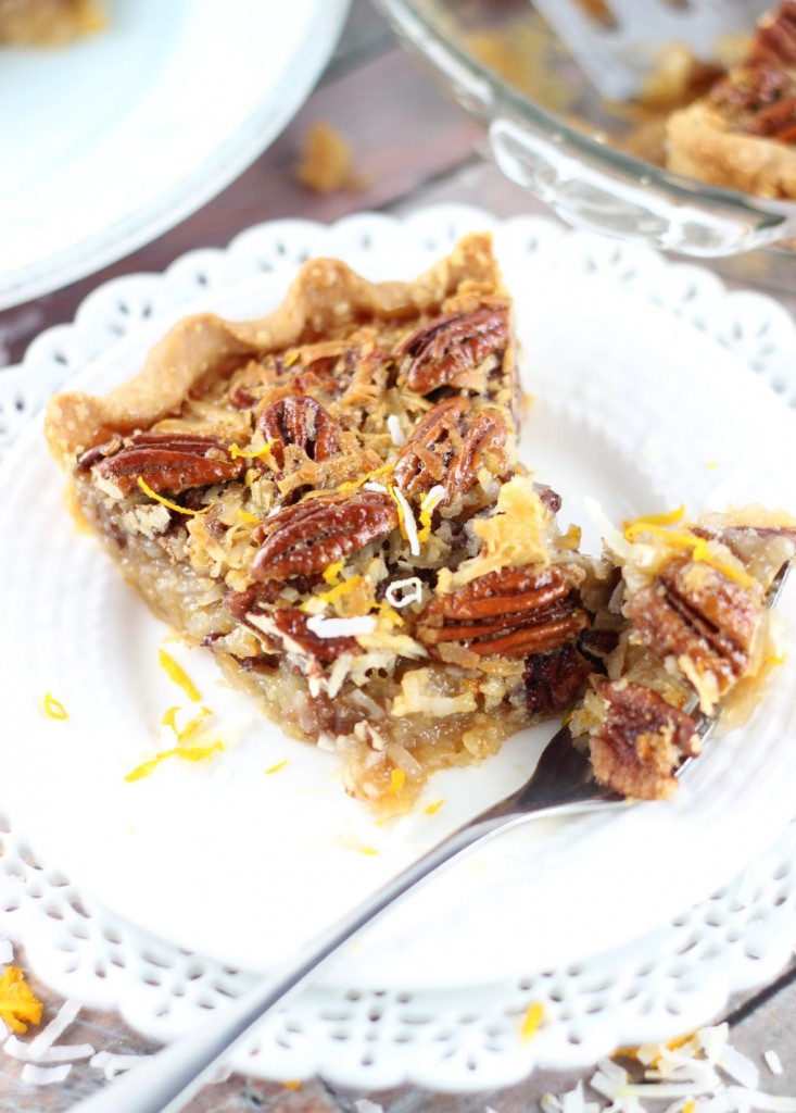 orange coconut pecan pie 16