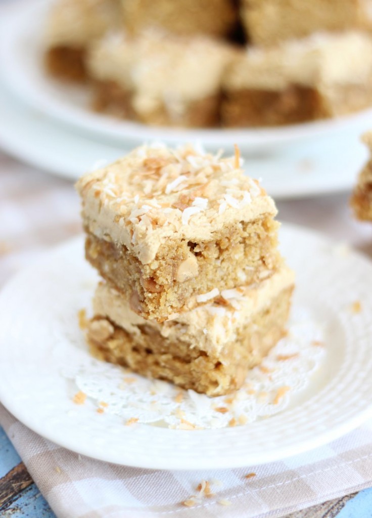 peanut butter coconut blondies 10