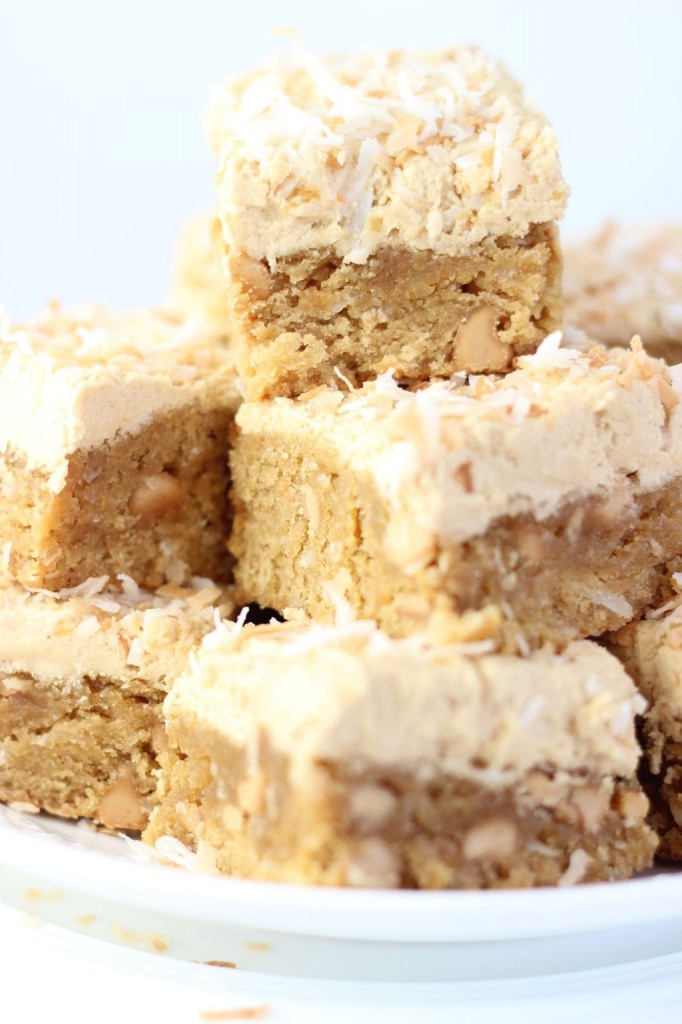 peanut butter coconut blondies 18