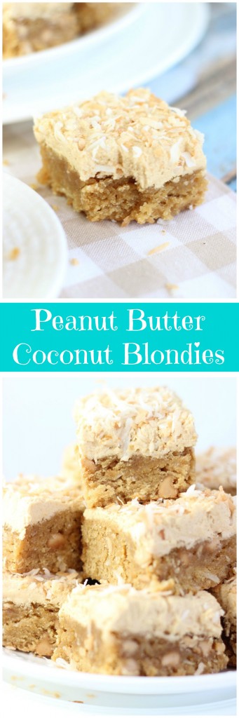 peanut butter coconut blondies 19