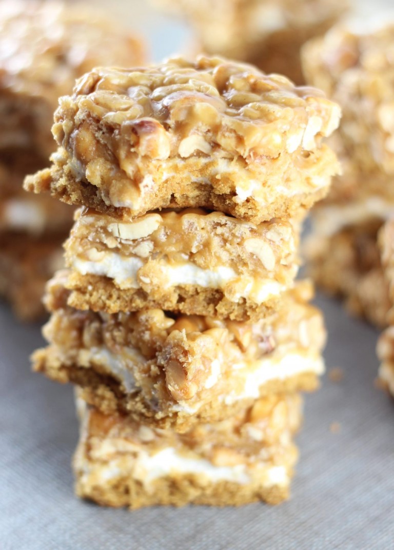 Peanut Butter Cookie Rice Krispie Bars