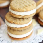 Peanut Butter Sandwich Cookies with White Chocolate Buttercream
