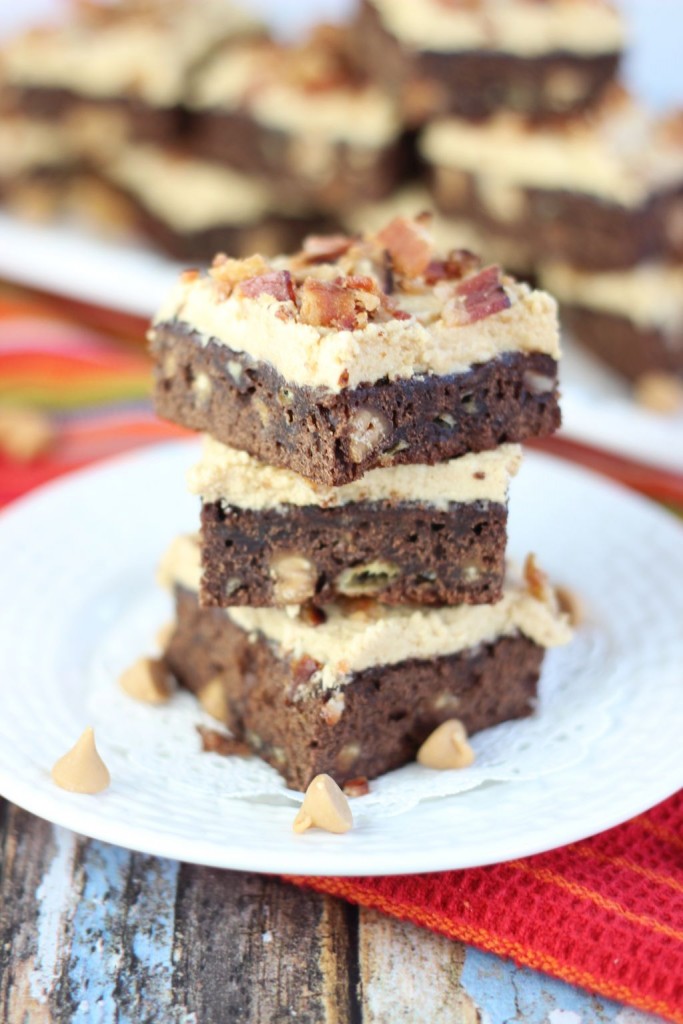 elvis brownies banana brownies with peanut butter frosting and bacon 3