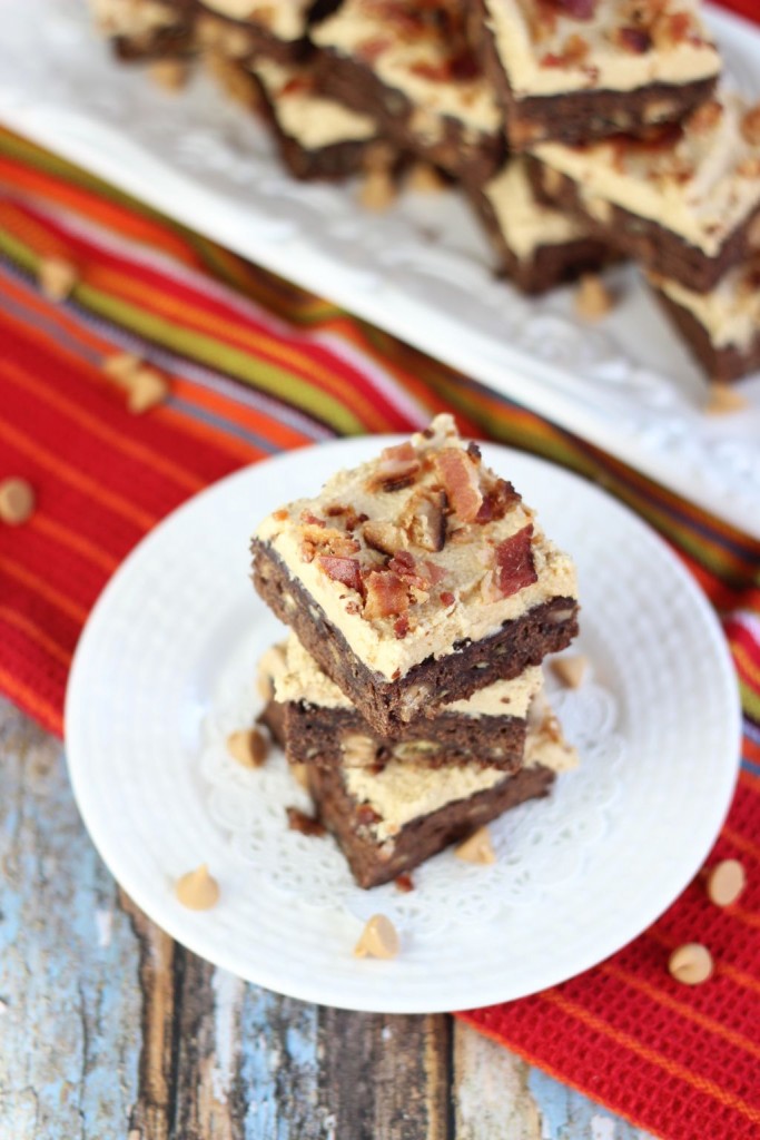 elvis brownies banana brownies with peanut butter frosting and bacon 4