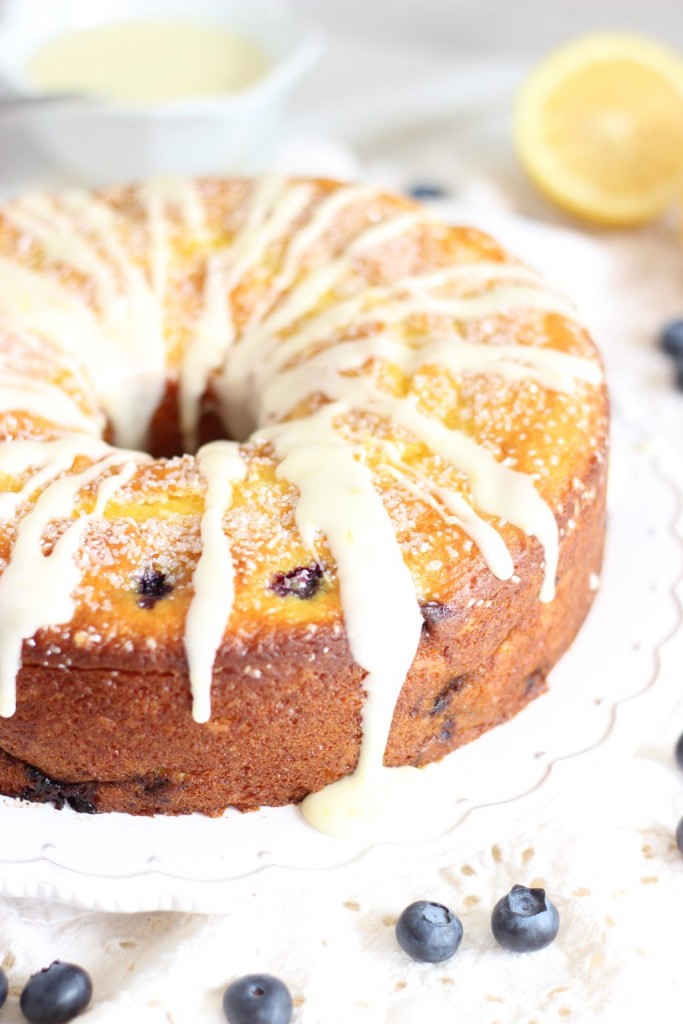 lemon blueberry bundt cake with lemon glaze 12