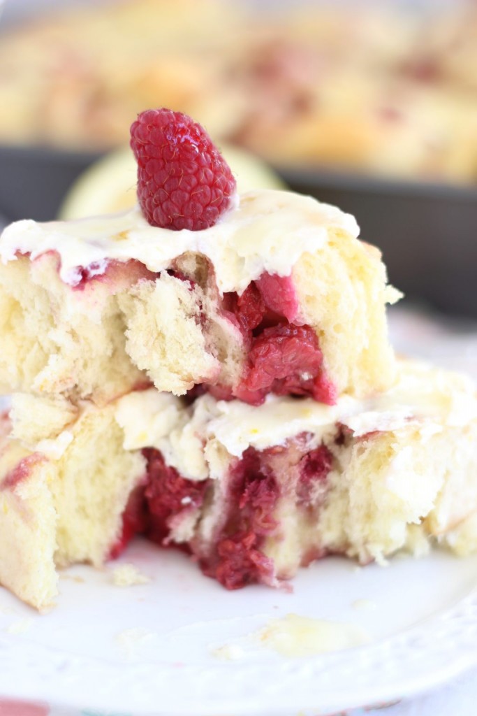 lemon raspberry sweet rolls with lemon mascarpone frosting 12